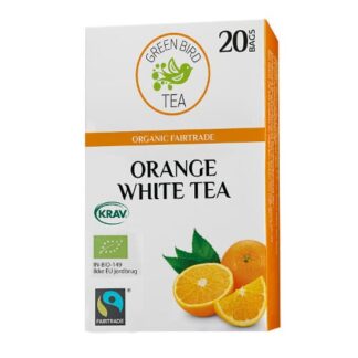 Green Bird Tea hvid økologisk te med appelsin