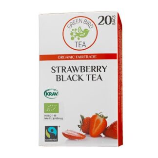 Green Bird Tea sort økologisk te med jordbær